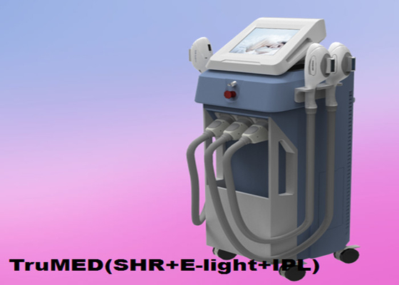 E-luce verticale 3Handles TruMED (SHR+IPL+Nd della macchina 3500W di depilazione di IPL: Yag)