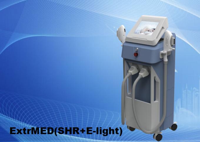 2 macchine multifunzionale verticale di bellezza della luce delle maniglie SHR +E dimensione di punto di 50mm x di 15